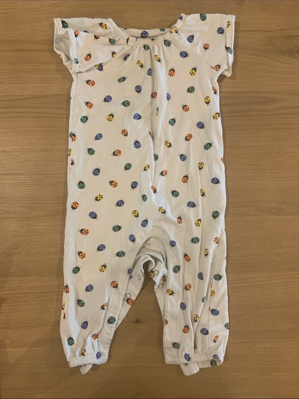 Hanna Andersson lady bug romper *100% Cotton* with snaps